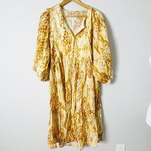 Destination 365 Boho Midi Flowy Dress Tan Yellow XLP